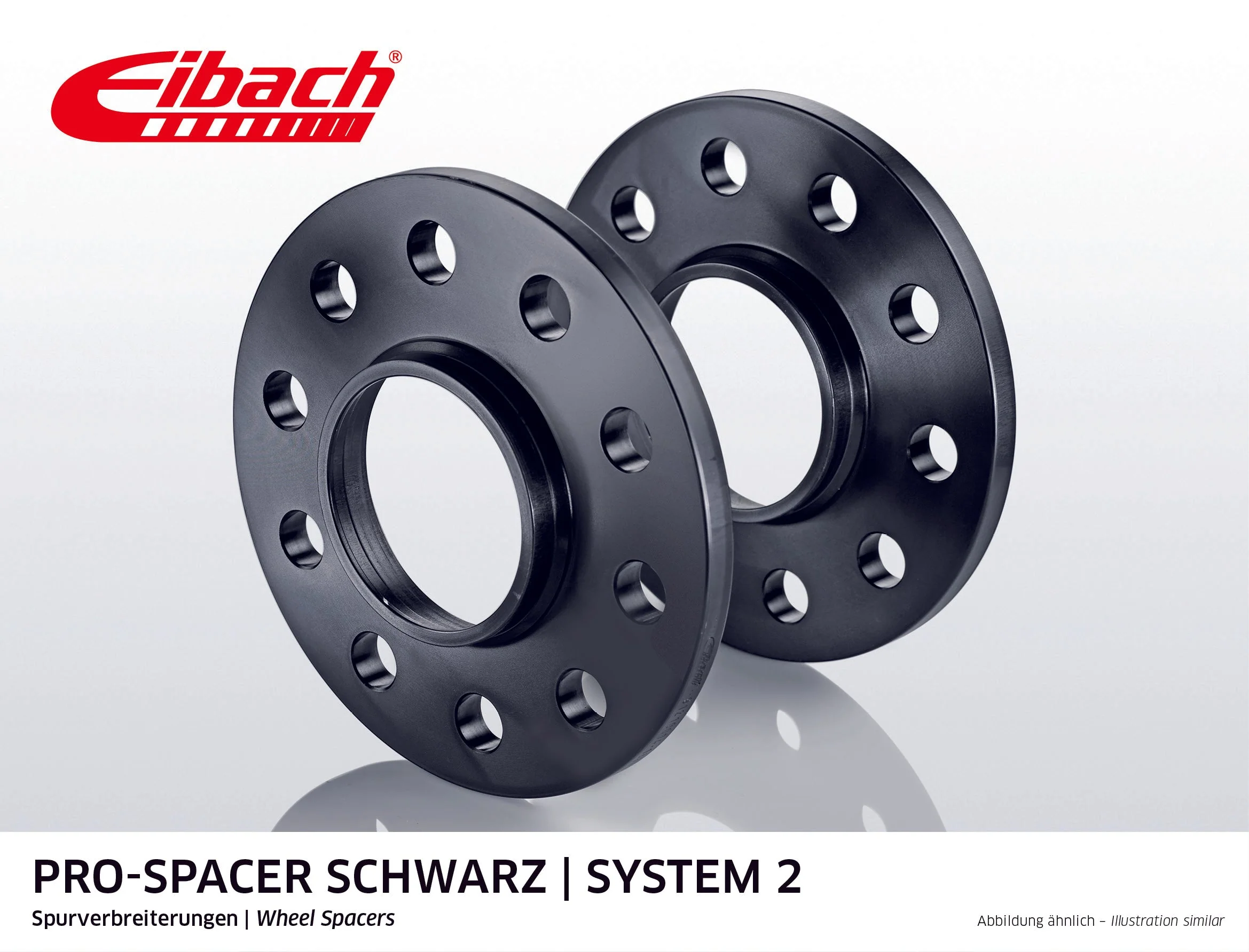 Eibach Pro-Spacer Kit (Pair Of Spacers) 12mm Per Spacer (System 2) S90-2-12-003-B (Black)
