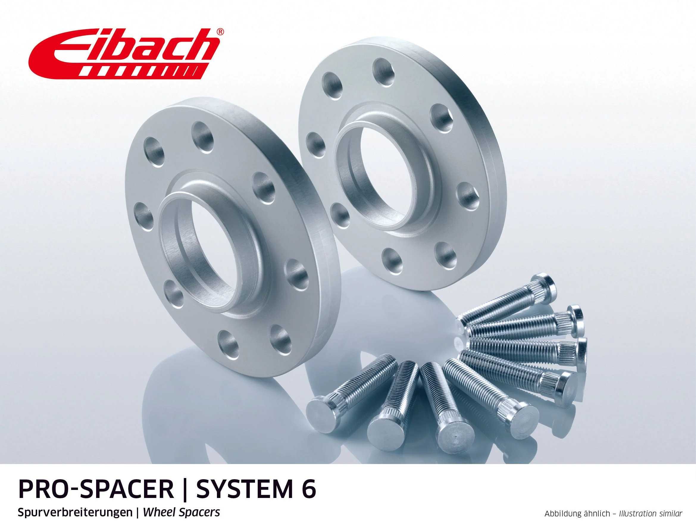 Eibach Pro-Spacer Kit (Pair Of Spacers) 15mm Per Spacer (System 6) S90-6-15-043 (Silver)