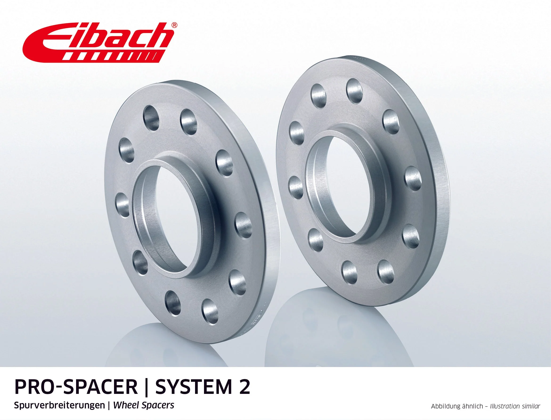 Eibach Pro-Spacer Kit (Pair Of Spacers) 23mm Per Spacer (System 2) S90-2-23-001 (Silver)