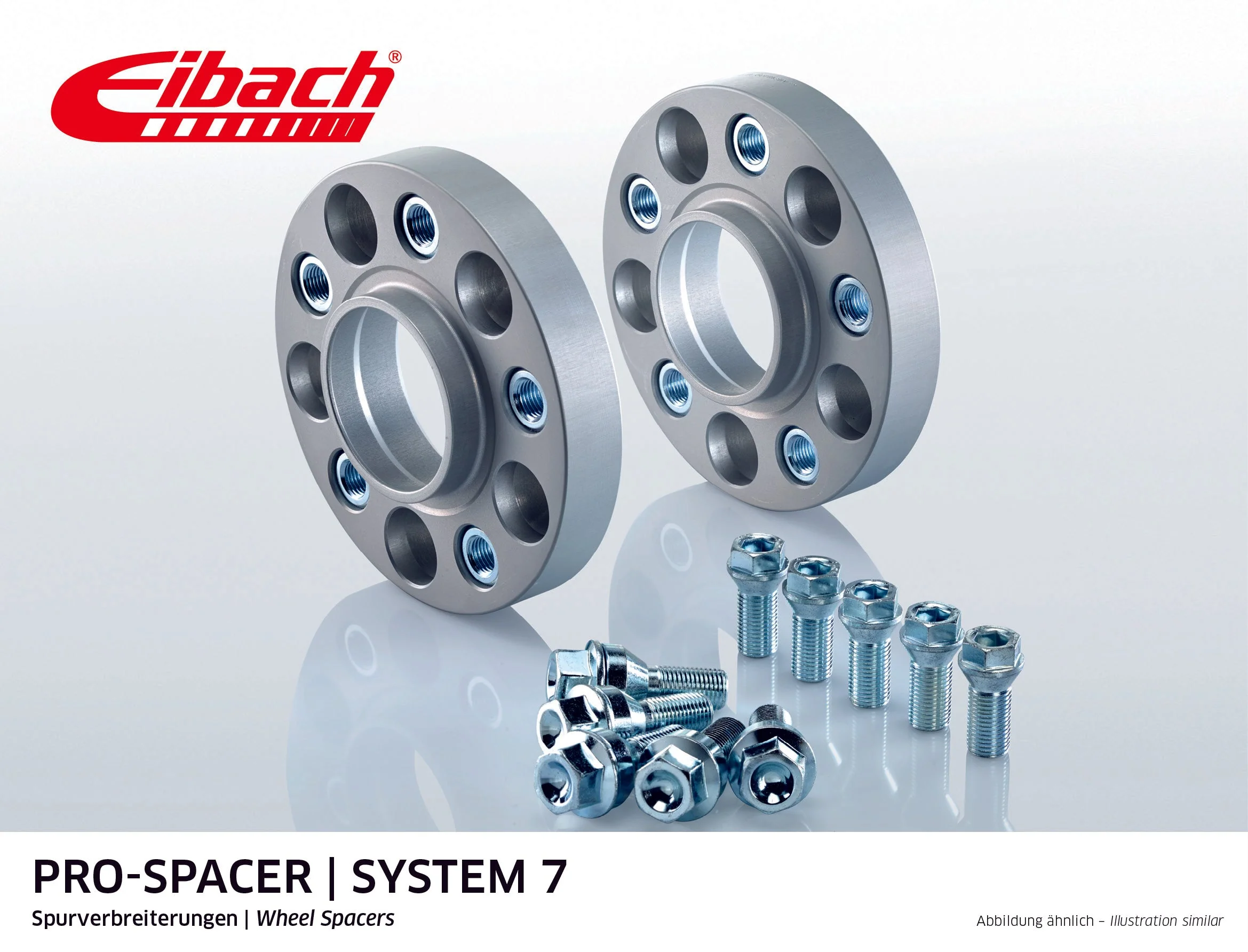 Eibach Pro-Spacer Kit (Pair Of Spacers) 25mm Per Spacer (System 7) S90-7-25-003 (Silver)