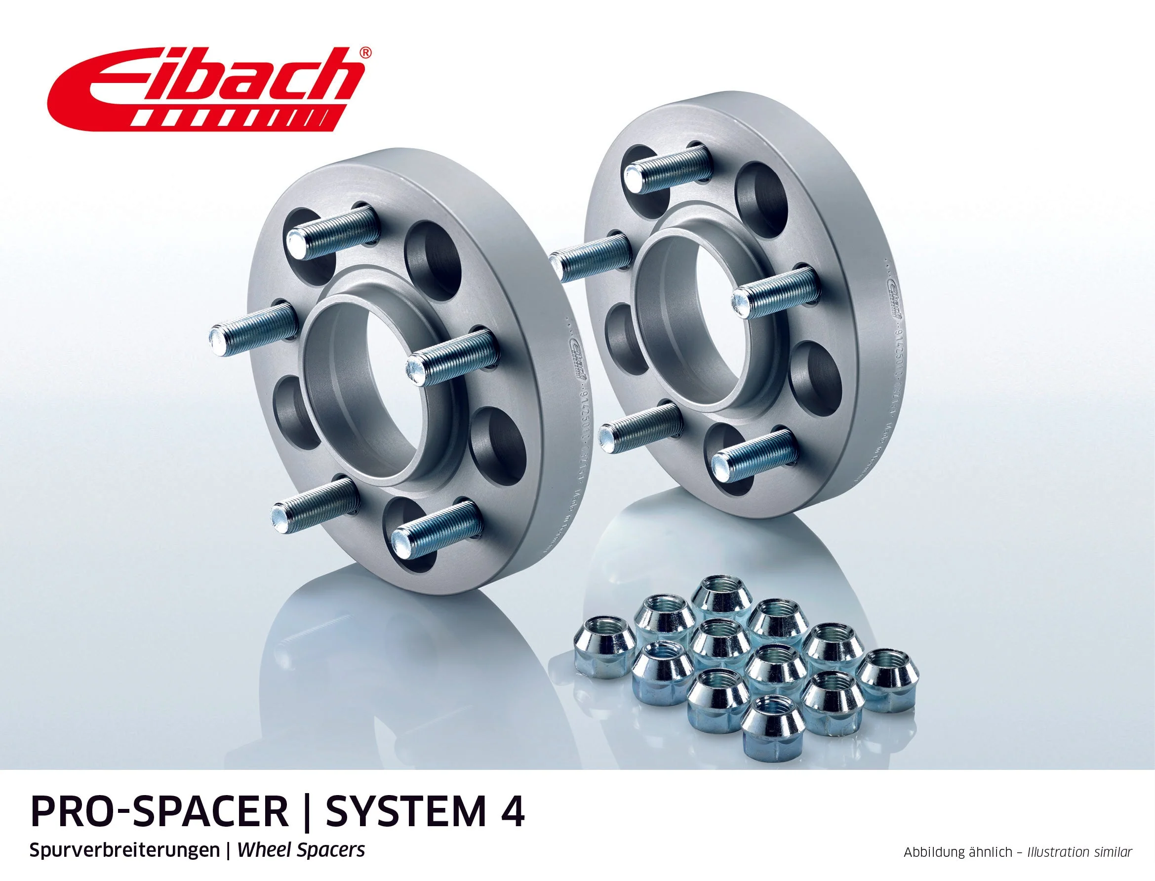 Eibach Pro-Spacer Kit (Pair Of Spacers) 30mm Per Spacer (System 4) S90-4-30-055 (Silver)