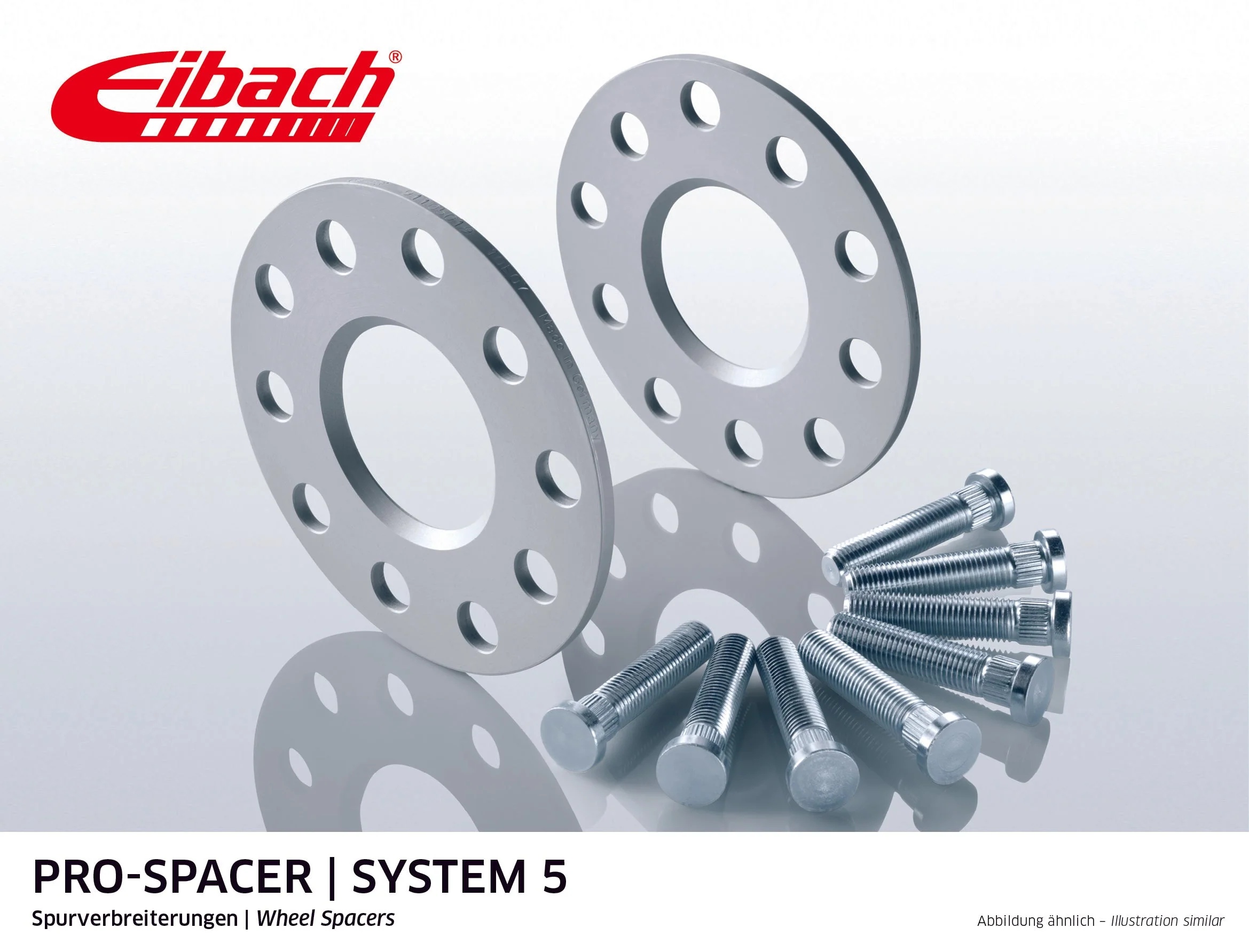 Eibach Pro-Spacer Kit (Pair Of Spacers) 5mm Per Spacer (System 5) S90-5-05-032 (Silver)