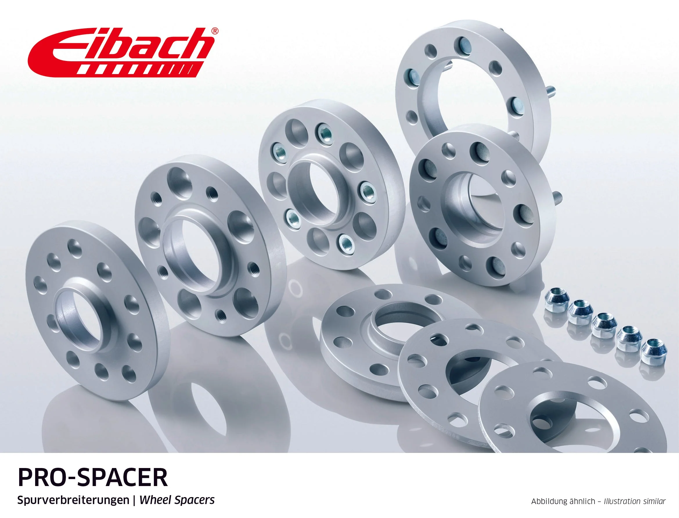 Eibach Pro-Spacer Kit (Pair Of Spacers) 9mm Per Spacer (System 6N) S90-6-09-002-N (Silver)